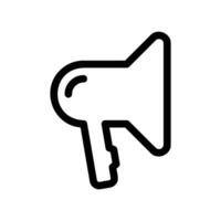 Simple line art loudhailer for notifications and public speaking vector