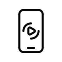 Smartphone screen showing loading or buffering circular icon vector