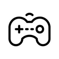 Outline style gaming controller pad for interactive play icon vector