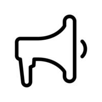 Outline icon of a portable megaphone for public speaking alerts vector
