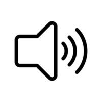 Speaker icon emitting multiple sound waves, indicating high volume audio vector