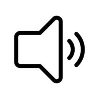 Speaker symbol with two sound waves representing medium audio volume level vector