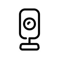 Simple desktop webcam icon for online communication or streaming use vector