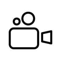 Outline icon representing a portable camera or camcorder equipment vector