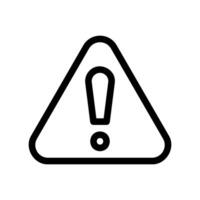 Triangular warning sign with exclamation mark indicating caution or hazard icon vector