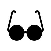 Simple round spectacles icon for vision correction or style vector