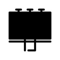 Outdoor advertising billboard structure icon for public display vector