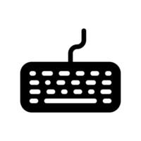 Computer keyboard device icon for text and command input vector