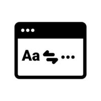 Language translation tool interface icon with text symbols vector