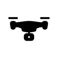 Quadcopter drone with camera for aerial imaging icon vector
