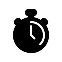 Classic stopwatch timer icon for measuring elapsed time vector