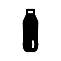 Standard single plastic beverage bottle container icon vector