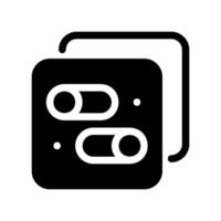 Interface options with multiple toggle switch controls icon vector