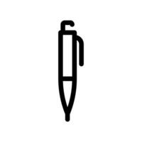 Simple writing pen instrument outline icon for notes or signatures vector