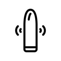 Outline icon of a compact vibrating device for personal stimulation use vector