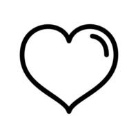 Simple outline heart shape icon representing love affection or health clearly vector