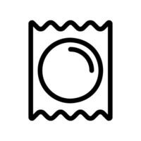 Outline of a sealed packet containing barrier protection item healthcare focus vector