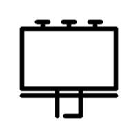 Outline of large outdoor advertising billboard structure for public display vector
