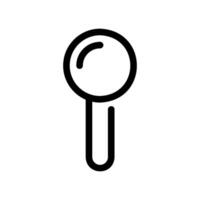 Simple outline magnifying glass icon for search inspection or zoom function clearly vector