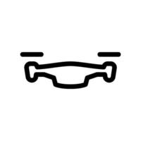 Outline simple drone frame body structure representing unmanned aerial technology clearly vector