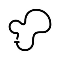 Outline representation of a winding race track circuit layout clearly showing course vector