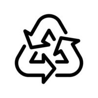 Classic three arrow loop recycling emblem for eco conscious processing vector