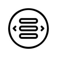 Circular navigation menu icon with controls or expansion indicators vector