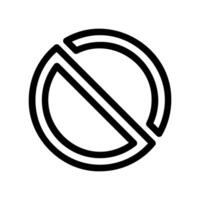 Universal prohibition symbol icon indicating restriction or denial action vector