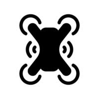 Quadcopter drone icon representing unmanned aerial vehicle technology flight vector