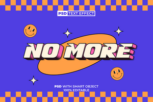Groovy Text Effect 3D Style. Editable Text Effect. psd