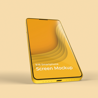 Smartphone Screen Mockup with Separated Shadow and Background psd