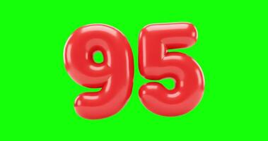 3d render of a happy new year number video