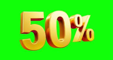 Goldane, shiny, and inflated-looking 3D rendering of the text 45 Percend video