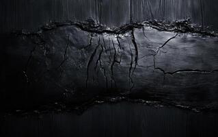 Burnt and Cracked Wood Texture with Dark Charcoal Tones photo
