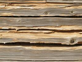 Weathered Wooden Log Texture with Natural Cracks and Layers photo