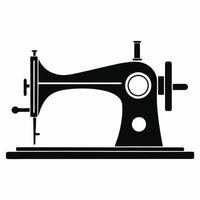 Old Fashioned Sewing Machine Icon Vintage Crafting Art vector