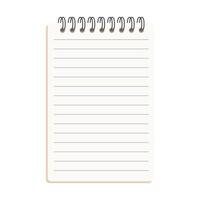 Vertical Spiral Notepad with Lined Pages Illustration Image vector