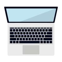 Top View Illustration of an Open Laptop with Keyboard and Screen Illustration Image vector