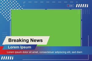 Breaking News logo template with red and silver color. for text, and live broadcast background. vector