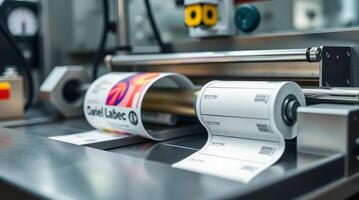 A machine with a roll of paper on it photo