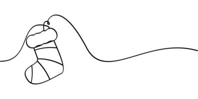 continuous line drawing of sock symbol. abstract line art illustration vector