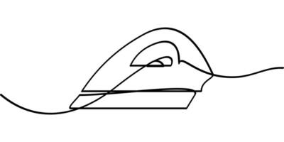 continuous line drawing of iron symbol. abstract line art illustration vector