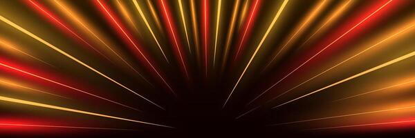 Fast motion speed light effect. Bright glowing radial streaks explode from bottom center, creating an energetic burst. Ideal for scifi, hyperspace travel, racing or futuristic action designs. vector