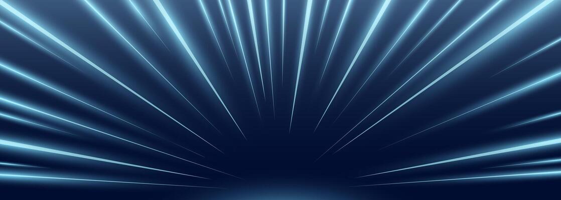 Neon light speed explosion. Glowing radial beams burst from center bottom, creating a sci-fi acceleration effect. Great for racing, hyperspace travel, motion graphics or futuristic backgrounds.