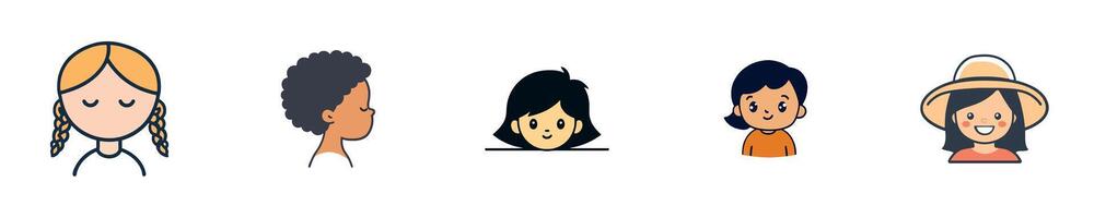 Diverse Cartoon Characters Smiling and Having Fun vector