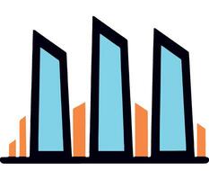Modern Urban Architecture Building Design Shapes vector