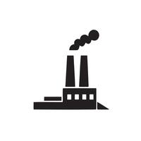 Factory Icon, Simple Industrial Building for Logos and Graphics vector