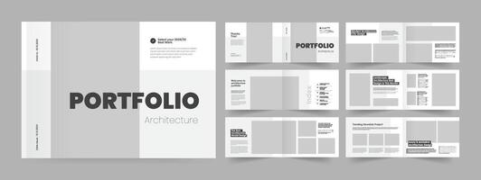 Landscape Portfolio, Architecture Portfolio Presentation, Interview Portfolio, Architecture Album Template vector