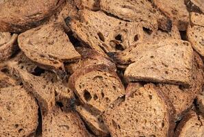 Slices of rye bread background photo