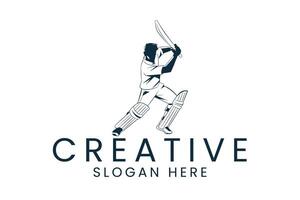 Dynamic Cricket Player Action Graphic game team icon sport style vector